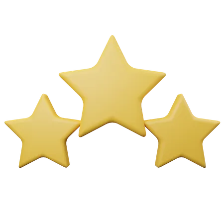 Rating Stars  3D Illustration