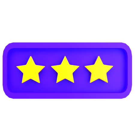 Rating Three Stars  3D Icon