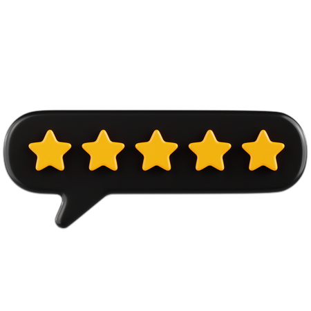 Ratings Chat 5  3D Icon