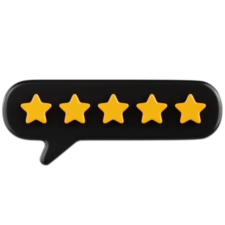 Ratings Chat 5  3D Icon