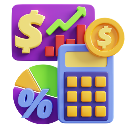 Ratio financiero  3D Icon