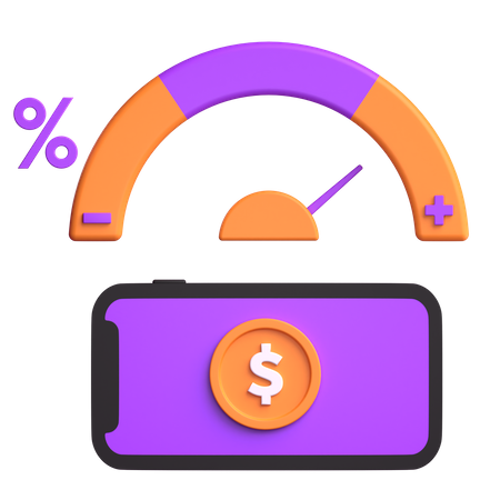Ratio de ingresos  3D Icon