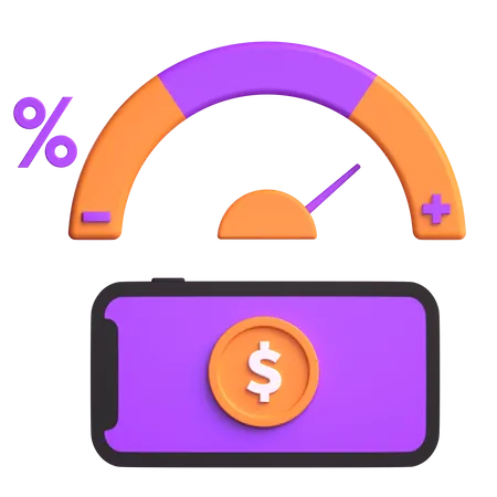 Ratio de ingresos  3D Icon