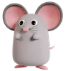 Rato de desenho animado fofo