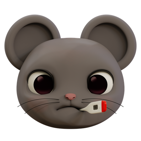 Emoji ratón enfermo  3D Icon