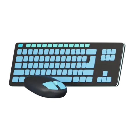 Ratón y teclado  3D Icon