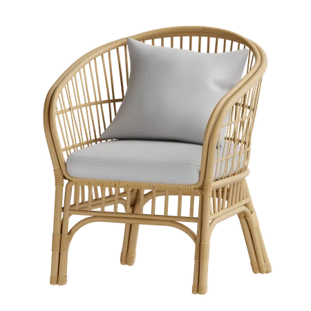 Rattan chair  3D Icon