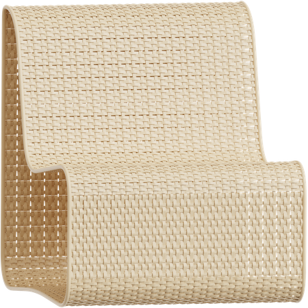 Rattan Lounge Chair  3D Icon