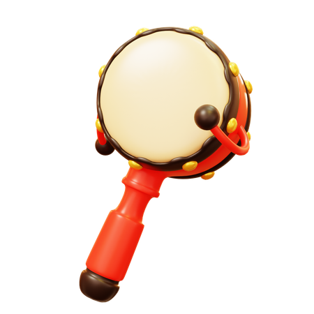 Rattle drum  3D Icon