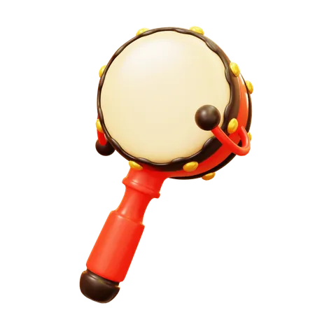 Rattle drum  3D Icon