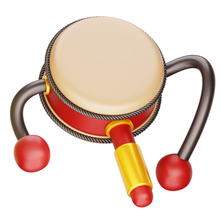 Rattle Drum  3D Icon