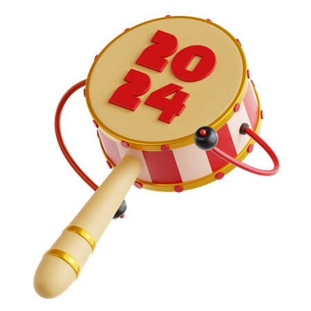 Rattle Drum  3D Icon