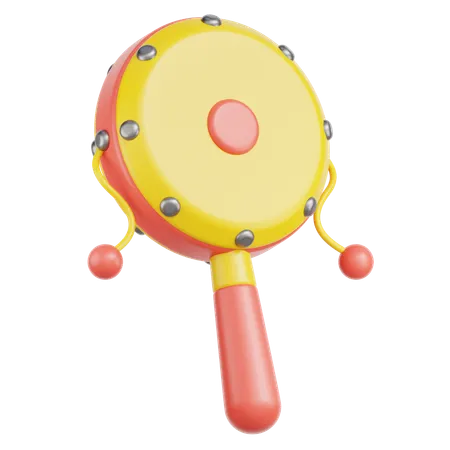 Rattle Drum  3D Icon