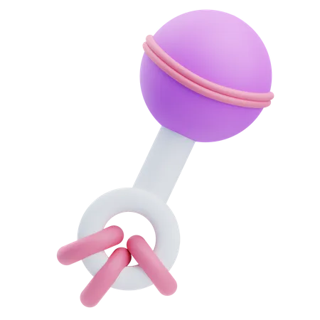 Rattle Toy  3D Icon