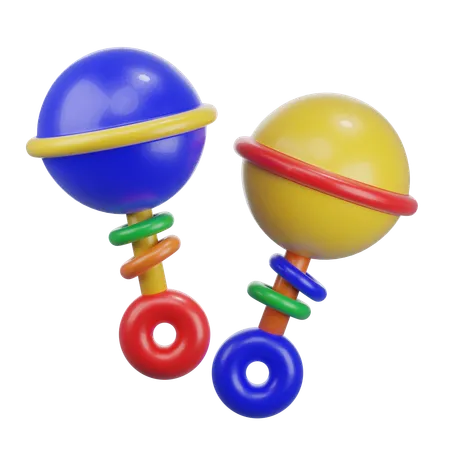 Rattle Toy  3D Icon