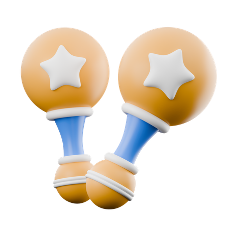 Rattle Toy  3D Icon