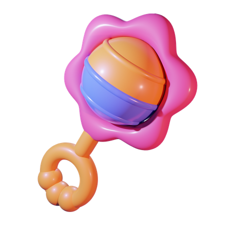 Rattle Toys  3D Icon