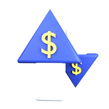 Dollar hoch runter  3D Icon