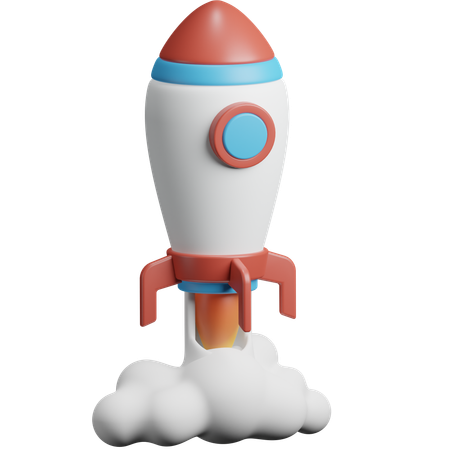 Start eines Raumschiffs  3D Icon