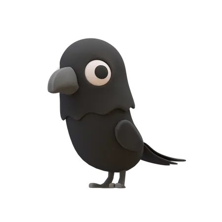 Raven  3D Illustration