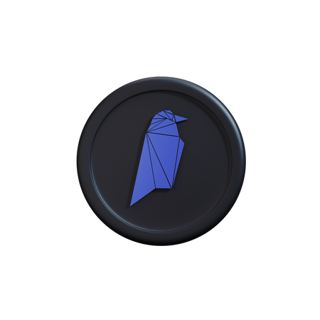 Ravencoin crypto coin  3D Icon
