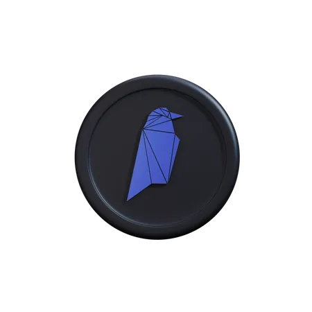 Ravencoin crypto coin  3D Icon