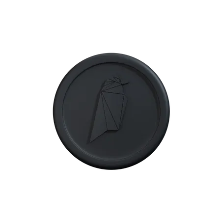 Ravencoin crypto coin Clay  3D Icon