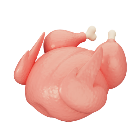 Raw Chicken  3D Icon