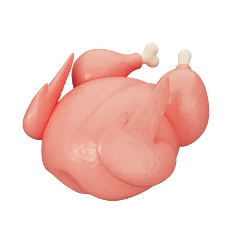 Raw Chicken  3D Icon