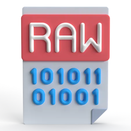 Raw Data  3D Icon