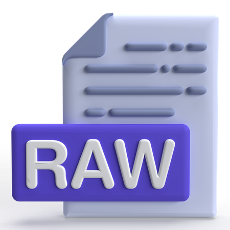 RAW File  3D Icon