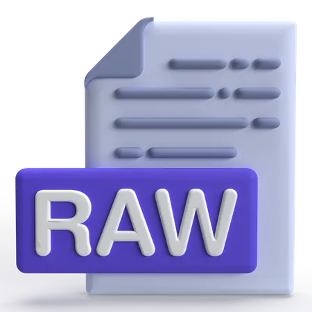 RAW File  3D Icon