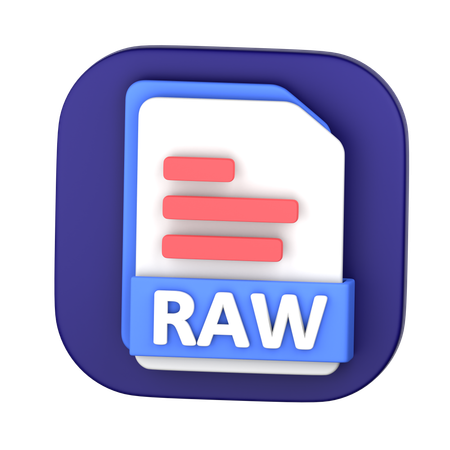 RAW File  3D Icon