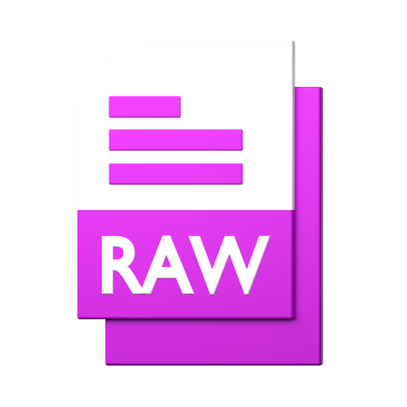 RAW File  3D Icon