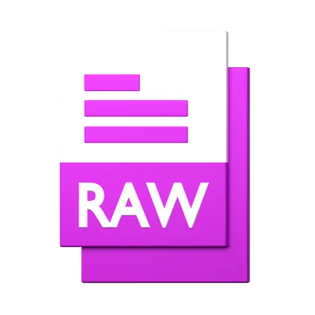 RAW File  3D Icon