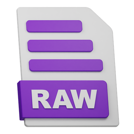 RAW File  3D Icon