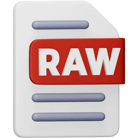 Raw File  3D Icon