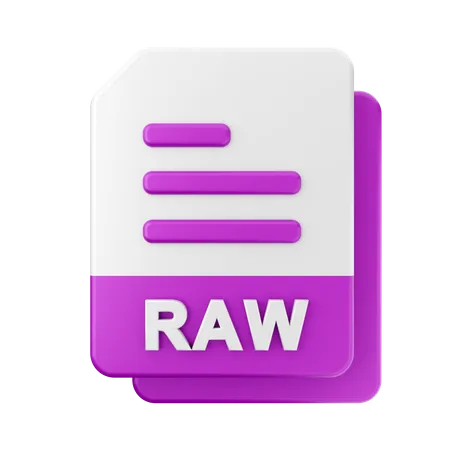 RAW File  3D Icon