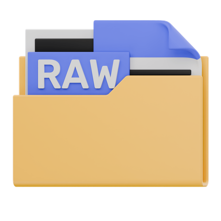 Raw File Folder  3D Icon