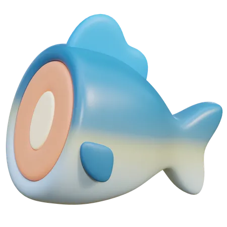 Raw Fish  3D Icon