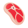 3d raw meat logo