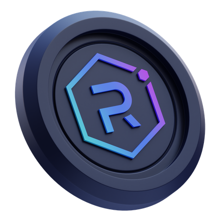 Logo de Raydium RAY Crypto  3D Icon