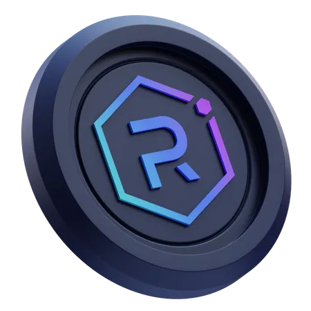 Logo de Raydium RAY Crypto  3D Icon