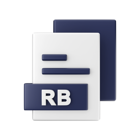 Rb File  3D Illustration