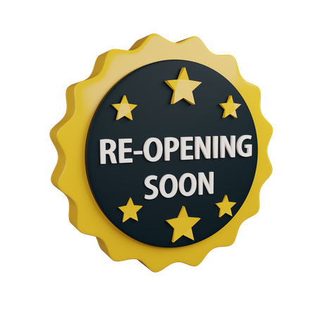 Re opening soon  3D Icon