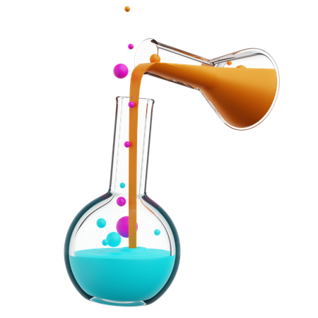 Reacción química  3D Illustration