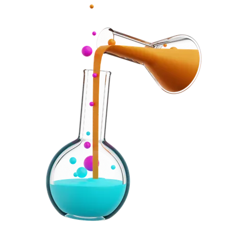 Reacción química  3D Illustration