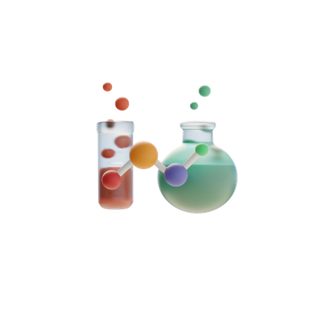 Reacción química  3D Icon