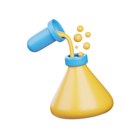 Reacción química  3D Icon