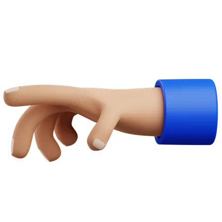 3 D Reach Hand Gesture With Isolated Background 3D Icon